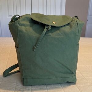 Olive Green Canvas Backpack